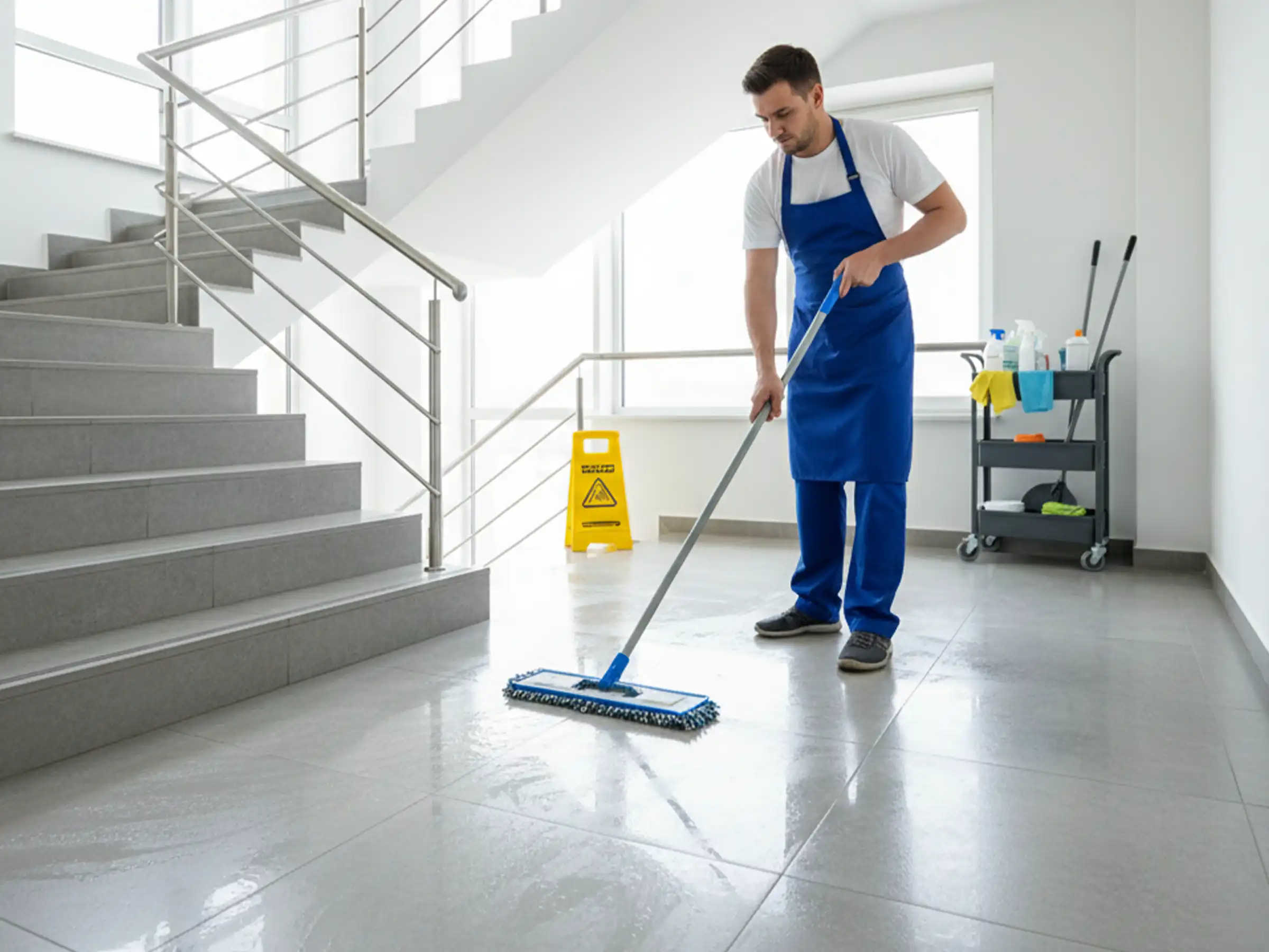 Zuverlässige Treppenhausreinigung für Gewerbeobjekte in Karlsruhe
